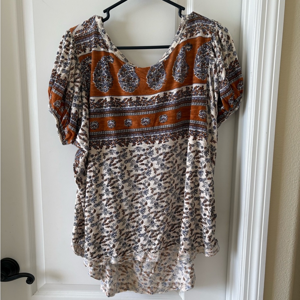 Free People Multicolor Patterned Blouse